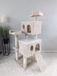 Petverzum Miguel két házikós, bézs macskabútor