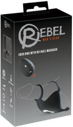 REBEL Men's Gear Cock ring with RC ball massager Vibrator