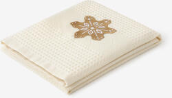 Goldea hímzett waffle konyharuha - krémalapú mézeskalács 50 x 70 cm