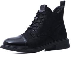 PASS Collection Botine dama din piele intoarsa, PASS Collection, M5M570010B O7-I, negru