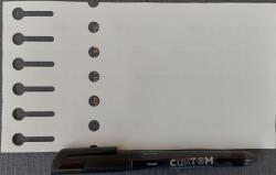  Set etichetă plastifiată super rezistentă 17x190 mm 6 bucăți + marker special permanent (3079)