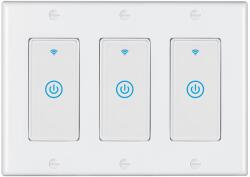 HomeVast Intrerupator inteligent modular, cu contact tactil, 3 module, 3 canale, alb - Model DS-123-1-3 (DS-123-1-3)