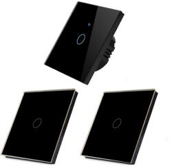 HomeVast Set HomeVast®, format din intrerupator inteligent, cu protocol WiFi+RF, compatibil Tuya/Smart life, cu contact tactil, fara nul, 1 canal, negru - Mode (SM-WIFI601-B-2xSM-R601-B)