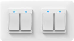 HomeVast Set HomeVast®, format din doua intrerupatoare smart, cu buton, 2 canale (ES-WPS-2-x-2)