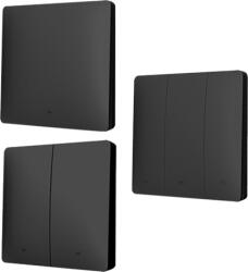 HomeVast Intrerupatoare cinetice. HomeVast®, RF, 1, 2 sau 3 canale, negru 3 (WHD03003B)