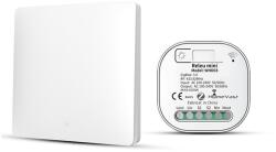 HomeVast Kit HomeVast®, format din intrerupator cinetic, RF, 1 canal, alb + 1 receiver inteligent, cu protocol ZigBee+RF, compatibil Tuya/Smart life, on/off (WHD03111Z)