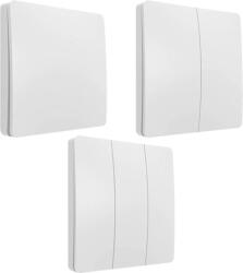 HomeVast Intrerupatoare cinetice, HomeVast®, RF, 1, 2 sau 3 canale, alb 1 (WHD03001)