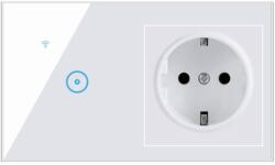 HomeVast Set intrerupator smart, cu protocol WiFi, compatibil Tuya/Smart life, model SM-WIFI601-W + priza simpla, model SM-W16A-W (SM-WIFI601-W_SM-W16A-W)