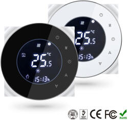 HomeVast Termostat inteligent, HomeVast®, pentru centrala sau instant pe gaz, cu protocol WiFi, compatibil Tuya/Smartlife, 3A, alb (PST-6000-WIFI-W-3)