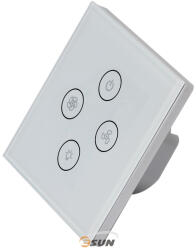 HomeVast Intrerupator inteligent cu contact tactil, HomeVast®, pentru automatizare ventilator, cu protocol WiFi, compatibil Tuya/Smartlife (ES-WFFLSEU-1)