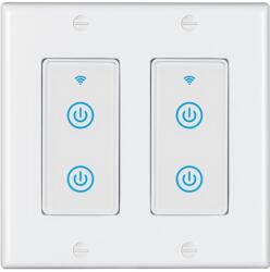 HomeVast Intrerupator inteligent modular, cu contact tactil, 2 module, 4 canale, alb - Model DS-123-2-2 (DS-123-2-2)