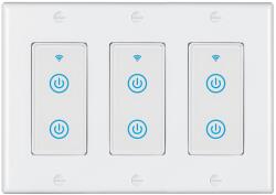 HomeVast Intrerupator inteligent modular, cu contact tactil, 3 module, 6 canale, alb - Model DS-123-2-3 (DS-123-2-3)