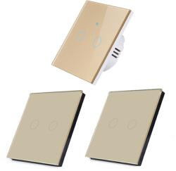 HomeVast Set HomeVast®, format din intrerupator inteligent, cu protocol WiFi+RF, compatibil Tuya/Smart life, cu contact tactil, fara nul, 2 canale, auriu - Mod (SM-WIFI602-G-2xSM-R602-G)