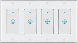 HomeVast Intrerupator inteligent modular, cu contact tactil, 4 module, 4 canale, alb - Model DS-123-1-4 (DS-123-1-4)