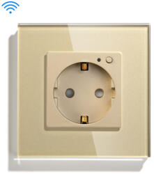 HomeVast Priza de perete inteligenta, HomeVast®, cu protocol WiFi, compatibil Tuya/Smartlife, auriu (SM-W16A-G)