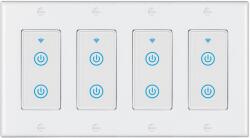 HomeVast Intrerupator inteligent modular, cu contact tactil, 4 module, 8 canale, alb - Model DS-123-2-4 (DS-123-2-4)