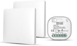 HomeVast Kit HomeVast®, format din 2 intrerupatoare cinetice, RF, 1 canal, alb + 1 receiver inteligent, cu protocol ZigBee+RF, compatibil Tuya/Smart life, on/o (WHD03121Z)