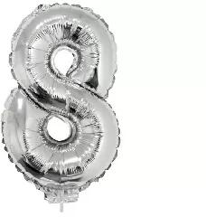  Számos lufi - 8, ezüst, 42 cm (66252) - kreativkid