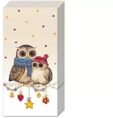 Papír zsebkendő 4 rétegű 10 db/cs - IHR Bagolypár (709414-PT822466)