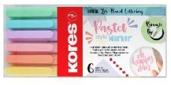 Kores Kores: Ecsetirón készlet, KORES "Pastel Style", 6 pasztell szín (21462)