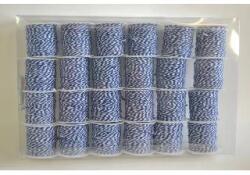 Ach Ach: Zsinór 1mm 100% pamut 10m/tek sötétkék-fehér (371913)