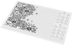 Panta Plast Panta Plast: Könyökalátét, A3, 410x275 mm, színezhető, PANTA PLAST, "virágos (0318-0068-99)