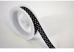 Ach Ach: Szalag szatén fekete 1 cm széles 2méter/tekercs (372266)