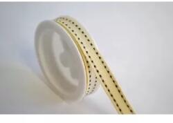 Ach Ach: Szalag szatén oldalán szaggatott minta 1 cm széles 2méter/tekercs bézs (372272)