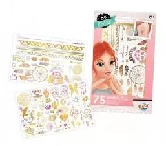 Buki Buki: BUKI: Lemosható metál tetoválás szett lányoknak - 75 db-os (BUKITA002)