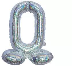  Ezüst színű hologramos lábas lufi - 0 (46152) - kreativkid