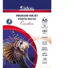 Victoria Victoria: Fotópapír, tintasugaras, A6, 260 g, magasfényű, VICTORIA PAPER "Executive (IJMP270G-10X15-20S)