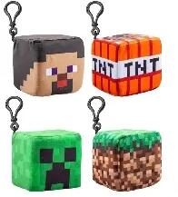  Minecraft plüss kocka kulcstartó 8 cm figurával, 4 féle (86929)