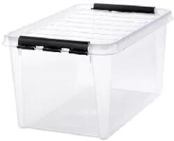 Smartstore Smartstore: Műanyag tárolódoboz, 47 liter, fekete fogantyúkkal, SMARTSTORE "Classic 45", átlátszó (3476070)