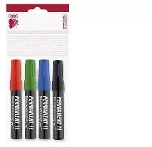 ICO Ico: Alkoholos marker készlet, 1-3 mm, kúpos, ICO "Permanent 11", 4 különböző szín (9580007001)