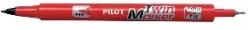 Pilot Pilot: Alkoholos marker, 0, 8/2 mm, kétvégű, PILOT "Twin", piros (SCA-TM-R-BG)