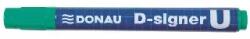 DONAU Donau: Alkoholos marker, 2-4 mm, kúpos, DONAU "D-signer U", zöld (7371001-06PL)