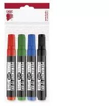 ICO Ico: Alkoholos marker készlet, 1-4 mm, vágott, ICO "Permanent 12 XXL", 4 különböző szín (9580082004)