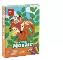 Apli Apli: Mozaikos képkészítő készlet, APLI Kids "Animals Mosaic", erdei állatok (14289)