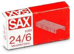 Sax Sax: Tűzőkapocs, 24/6, cink, SAX (1-246-00 ICO)