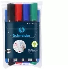 Schneider Schneider: Tábla- és flipchart marker készlet, 2-3 mm, kúpos, SCHNEIDER "Maxx 290", 4 különböző szín (129094)