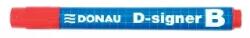 DONAU Donau: Táblamarker, 2-4 mm, kúpos, DONAU "D-signer B", piros (7372001-04PL)