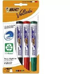BIC Bic: Flipchart- és táblamarker készlet, 1, 4 mm, kúpos, BIC" Velleda ecolutions", 4 különböző szín (8757151)