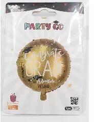  Hélium Fólia lufi ballagás, Arany Congrats 45 cm (10170)