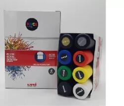 uni Uni: Dekormarker készlet, 15 mm, vágott, UNI "Posca PC-17K, 8 különböző szín (2UPC17K8DB)