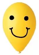 Corwell Corwell: Léggömb, 30 cm, smiley, sárga (11-PRINTSARGASMIL)