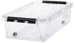 Smartstore Smartstore: Műanyag tárolódoboz, 31 liter, fekete fogantyúkkal és görgőkkel, SMARTSTORE "Classic 35", átlátszó (3541070)