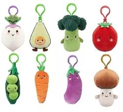  Kulcstartó 12cm plüss zöldség 8 féle (10609)