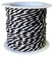 Ach Ach: Zsinór 1mm 100% pamut 10m/tekercs fekete-fehér (371918)