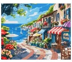 Ideyka Ideyka: Ideyka: Festés számok szerint, Tengerparti város - 40 x 50 cm (KHO2792)