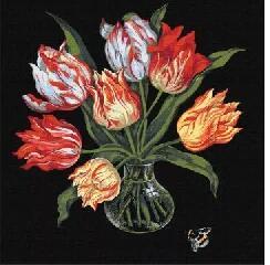 Ideyka Ideyka: Ideyka: Festés számok szerint, Kecses tulipánok - 40 x 40 cm (KHO3216)